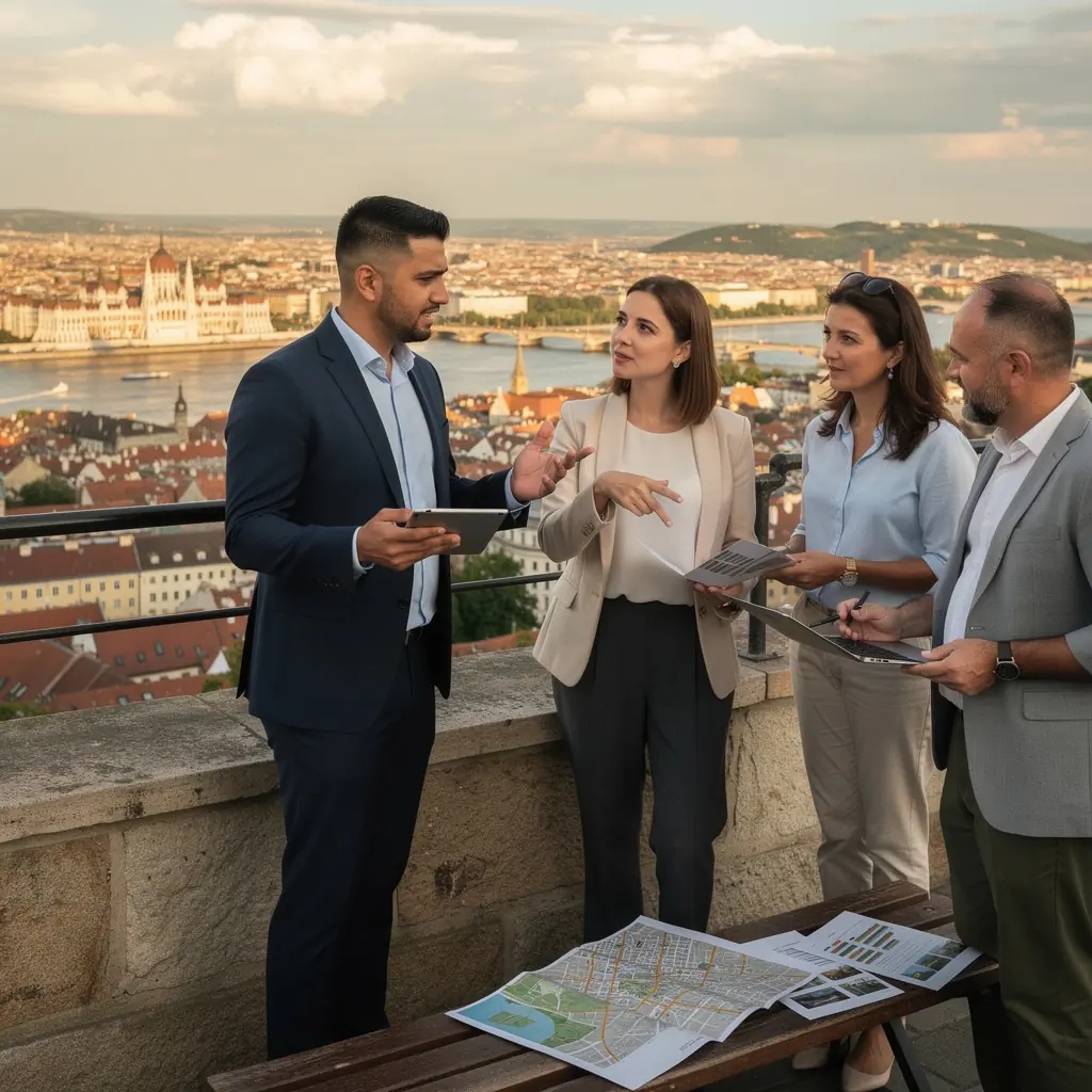 Online ingatlan tanfolyam résztvevői, akik aktívan jegyzetelnek az előadáson.